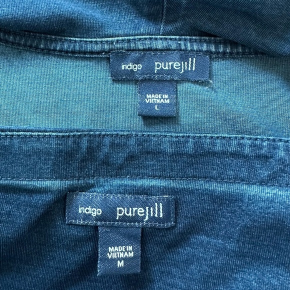 J.Jill Purejill Indigo Blue 2-Piece Pull-on Midi Skirt and Tunic - Picture 13 of 15